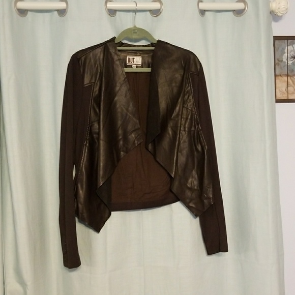 Kut from the Kloth Jackets & Blazers - Kut from the Kloth faux leather draped jacket
